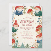 Enchanted Mushrooms Forest Gnome verjaardagsfeestj Kaart (Voorkant)