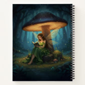 Enchanted Night Fairy Reading a Book Notebook Notitieboek (Achterkant)