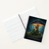 Enchanted Night Fairy Reading a Book Notebook Notitieboek (Binnen)