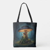 Enchanted Night Fairy Reading a Book Tote Bag (Achterkant)