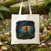Enchanted Night Fairy Reading a Book Tote Bag