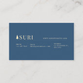 Enchanted Night Floral Cityscape Lake Gold Frame Visitekaartje (Achterkant)