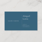 Enchanted Night Floral White Rose and Teal Lake Visitekaartje (Achterkant)