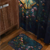 Enchanted Night Garden Celestial Floral Dreamscape Badmat