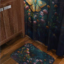 Enchanted Night Garden Celestial Floral Dreamscape Badmat