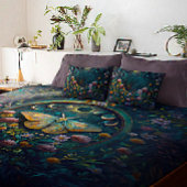 Enchanted Night Garden Celestial Floral Dreamscape Kussensloop