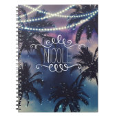 Enchanted Night Sky Evening Beach Lights Journal Notitieboek (Voorkant)