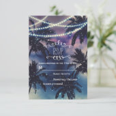Enchanted Night Sky Evening Beach Lights RSVP (Staand voorkant)