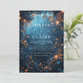 Enchanted Night Sky Huwelijksuitnodiging Kaart (Staand voorkant)