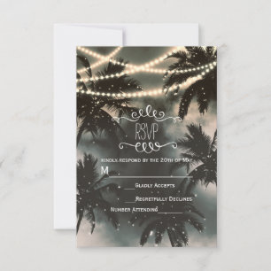 Enchanted Night Sky Palm Trees & Lights RSVP
