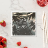 Enchanted Night Sky Palm Trees & String Lights Servet (Insitu)