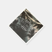 Enchanted Night Sky Palm Trees & String Lights Servet (Hoek)