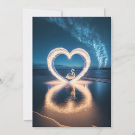 Enchanted Night: Starlight Reflection Wedding Kaart