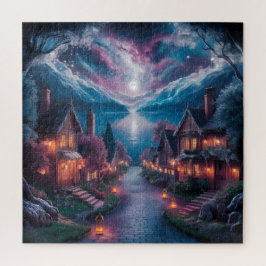 Enchanted Night Village - Kerstmuur met kunst Legpuzzel