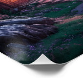 Enchanted Night Village - Kerstmuur met kunst Perfect Poster (Hoek)