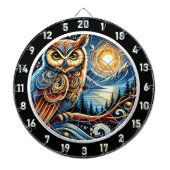Enchanted Nocturnal Owl Dartboard Design Dartbord (Voorkant)