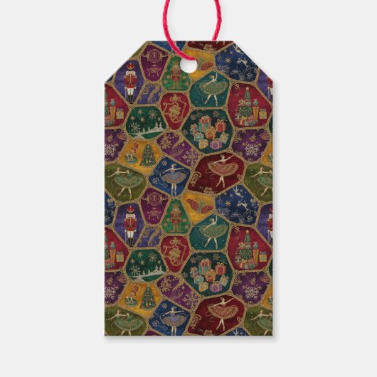 Enchanted Nutcracker Ballet Christmas Cadeaulabel (Voorkant)