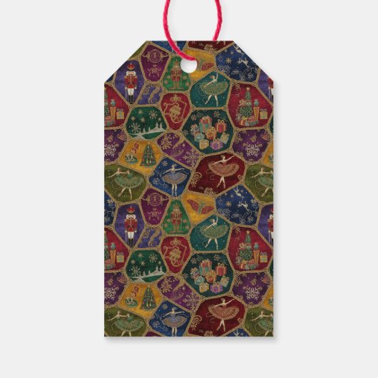 Enchanted Nutcracker Ballet Christmas Cadeaulabel (Achterkant)