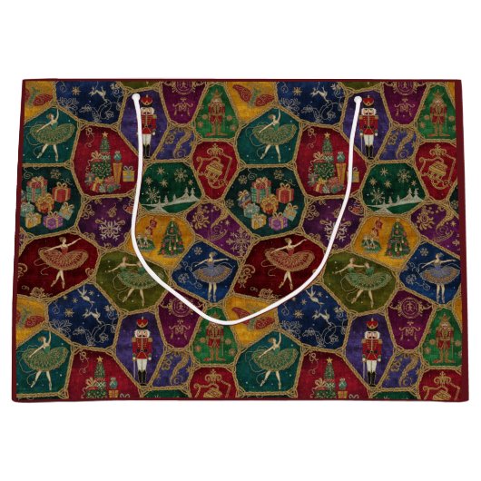 Enchanted Nutcracker Ballet Christmas Groot Cadeauzakje (Voorkant)