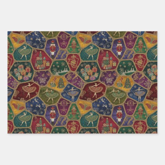 Enchanted Nutcracker Ballet Christmas Inpakpapier Vel (Voorkant 3)