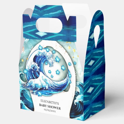 Enchanted Ocean Waves Baby shower Bedankdoosjes (Geopend)
