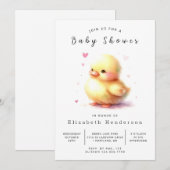 Enchanted Online Duck Baby shower Kaart (Voorkant / Achterkant)