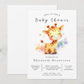 Enchanted Online Giraffe Baby shower Kaart (Voorkant / Achterkant)