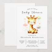 Enchanted Online Giraffe Baby shower Kaart (Voorkant / Achterkant)