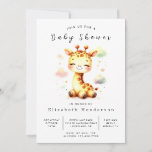 Enchanted Online Giraffe Baby shower Kaart