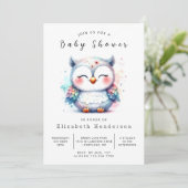 Enchanted Online Owl Baby shower Kaart (Staand voorkant)