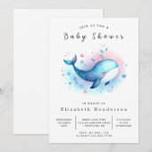 Enchanted Online Whale Baby shower Kaart (Voorkant / Achterkant)
