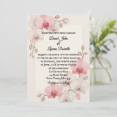 Enchanted Orchid foto bruiloft uitnodiging (Staand voorkant)