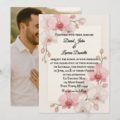 Enchanted Orchid foto bruiloft uitnodiging (Voorkant / Achterkant)