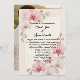 Enchanted Orchid foto bruiloft uitnodiging