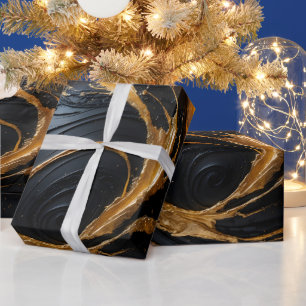 Enchanted Ornament Golden Holiday Gift Wrap Cadeaupapier