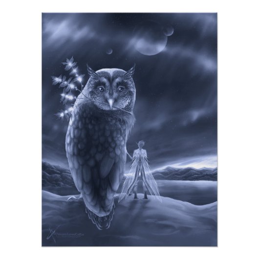 Enchanted Owl Glossy Poster (Voorkant)
