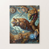 Enchanted Owl Mystical Library Tree Legpuzzel (Verticaal)