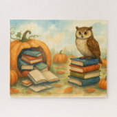 Enchanted Owl Pumpkin Patch Legpuzzel (Horizontaal)