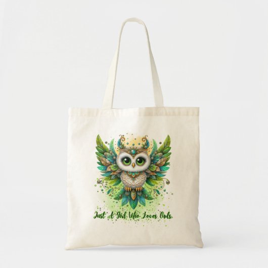 Enchanted Owl Queen Tote Bag (Voorkant)