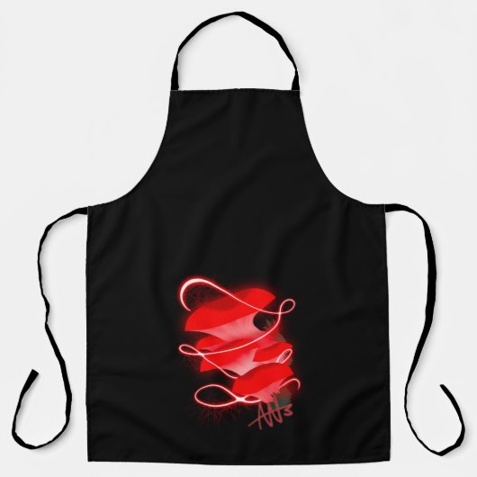 Enchanted Oyster Glowing Red Mushroom Zwart Schort (Voorkant)