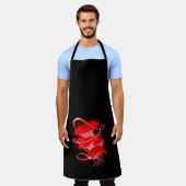 Enchanted Oyster Glowing Red Mushroom Zwart Schort (Gedragen)