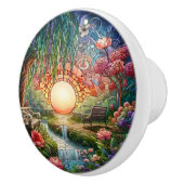 Enchanted Park Glas in lood Mozaïek Keramische Knop (Rechts)