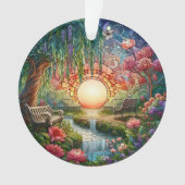 Enchanted Park Glas in lood Mozaïek Ornament (voorkant)