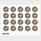 Enchanted Park Glas in lood Mozaïek Ronde Sticker (Vel)