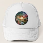 Enchanted Park Glas in lood Mozaïek Trucker Pet (Voorkant)