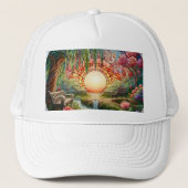 Enchanted Park Glas in lood Mozaïek Trucker Pet (Voorkant)