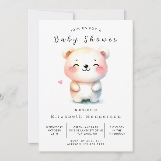 Enchanted Pastel Beer Baby shower Kaart (Voorkant)