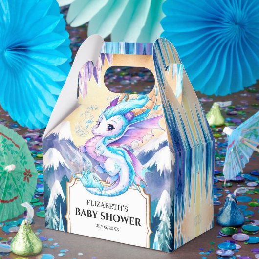 Enchanted Pastel Dragon Baby shower Bedankdoosjes (Feest)