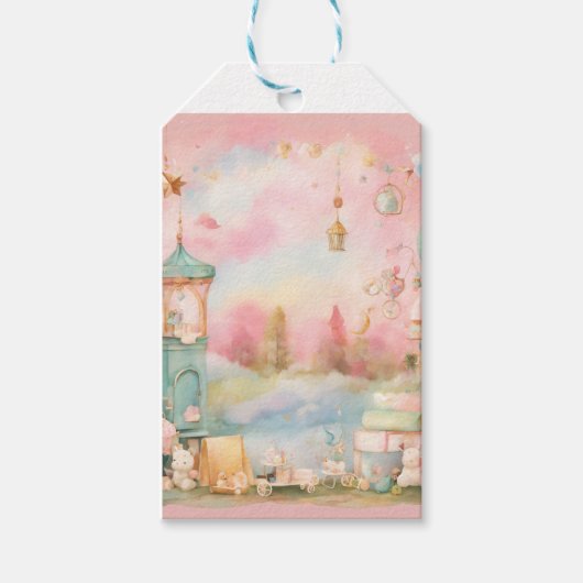 Enchanted Pastel Gift Labels – Een vleugje sprookj Cadeaulabel (Voorkant)