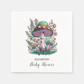 Enchanted Pastel Mushroom Baby shower Servet (Voorkant)